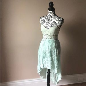 Mint lace summer dress